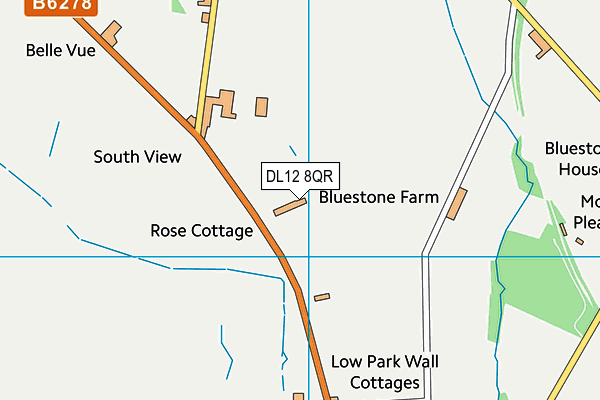 DL12 8QR map - OS VectorMap District (Ordnance Survey)