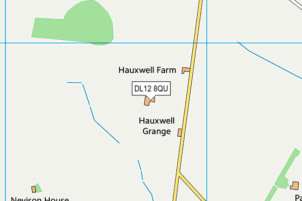 DL12 8QU map - OS VectorMap District (Ordnance Survey)