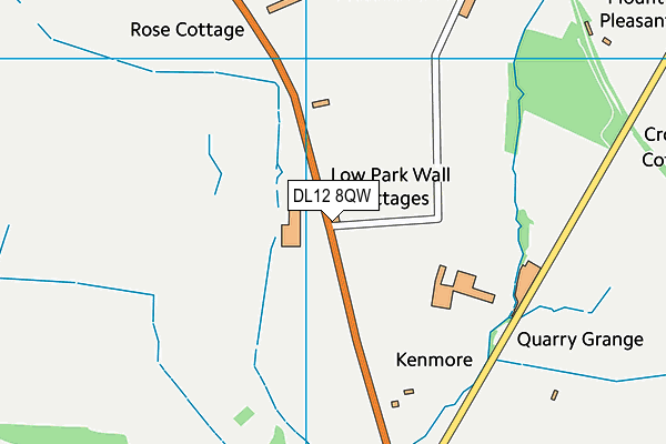 DL12 8QW map - OS VectorMap District (Ordnance Survey)