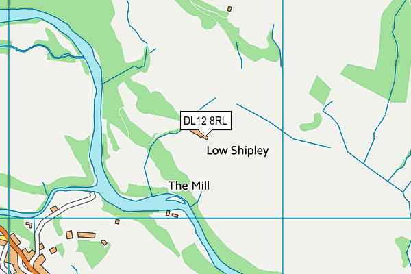 DL12 8RL map - OS VectorMap District (Ordnance Survey)