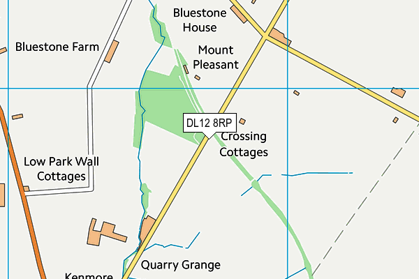 DL12 8RP map - OS VectorMap District (Ordnance Survey)