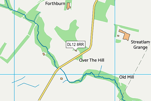 DL12 8RR map - OS VectorMap District (Ordnance Survey)