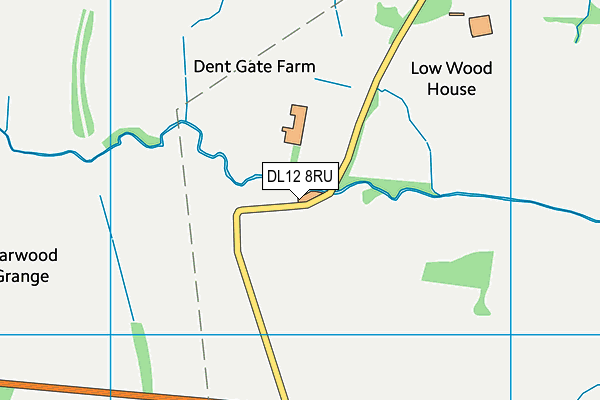 DL12 8RU map - OS VectorMap District (Ordnance Survey)