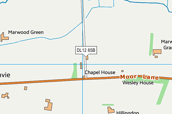 DL12 8SB map - OS VectorMap District (Ordnance Survey)