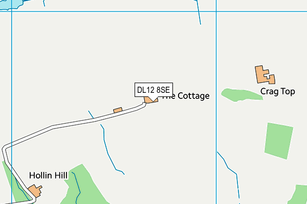 DL12 8SE map - OS VectorMap District (Ordnance Survey)