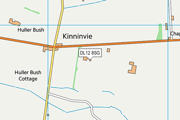 DL12 8SG map - OS VectorMap District (Ordnance Survey)