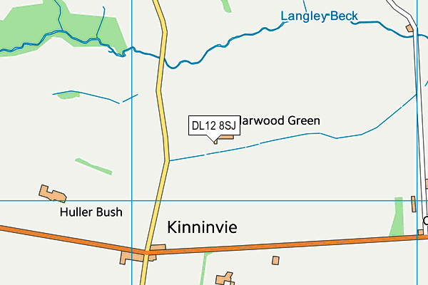 DL12 8SJ map - OS VectorMap District (Ordnance Survey)