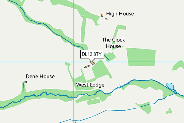 DL12 8TY map - OS VectorMap District (Ordnance Survey)