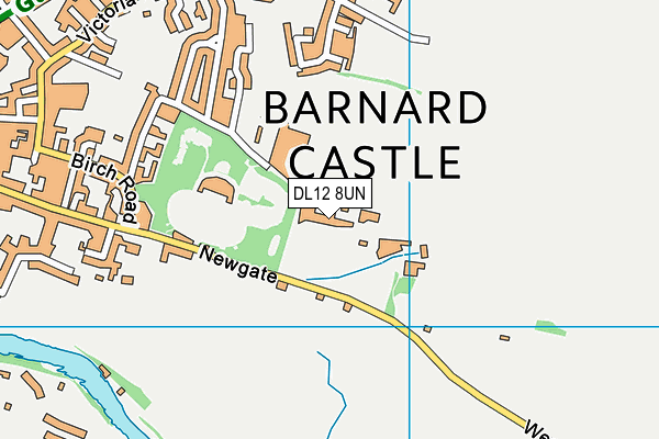 Barnard Castle School map (DL12 8UN) - OS VectorMap District (Ordnance Survey)