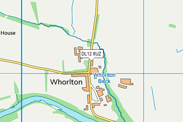 DL12 8UZ map - OS VectorMap District (Ordnance Survey)