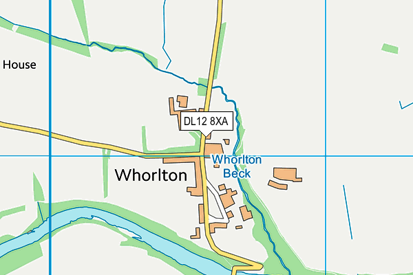 DL12 8XA map - OS VectorMap District (Ordnance Survey)