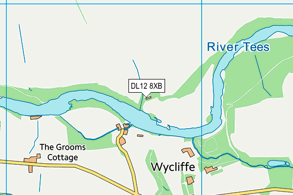 DL12 8XB map - OS VectorMap District (Ordnance Survey)