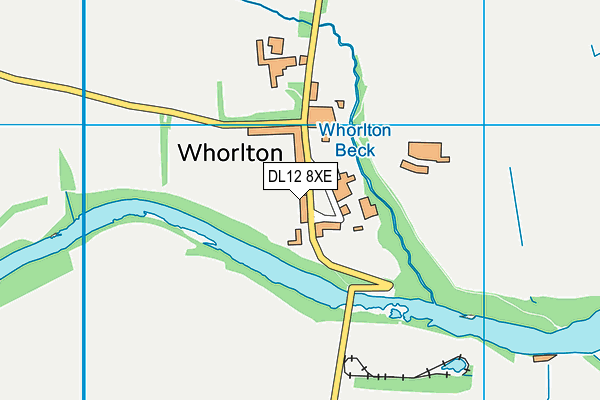 DL12 8XE map - OS VectorMap District (Ordnance Survey)