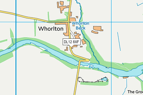 DL12 8XF map - OS VectorMap District (Ordnance Survey)