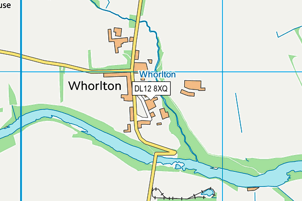 DL12 8XQ map - OS VectorMap District (Ordnance Survey)