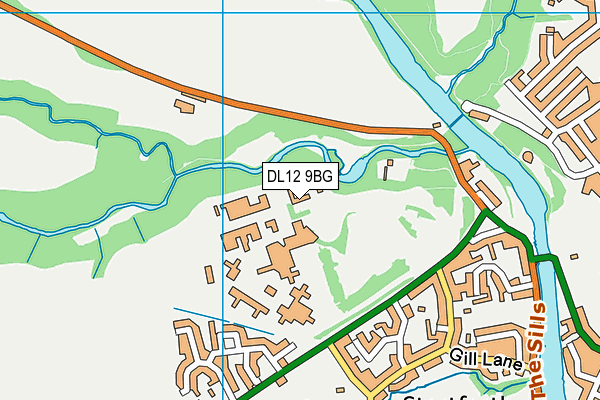 Hmp Deerbolt map (DL12 9BG) - OS VectorMap District (Ordnance Survey)