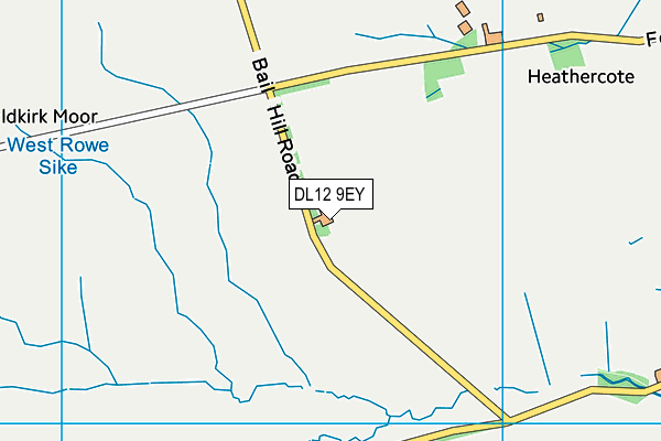 DL12 9EY map - OS VectorMap District (Ordnance Survey)