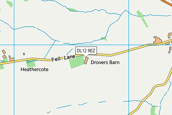 DL12 9EZ map - OS VectorMap District (Ordnance Survey)