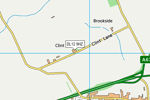 DL12 9HZ map - OS VectorMap District (Ordnance Survey)