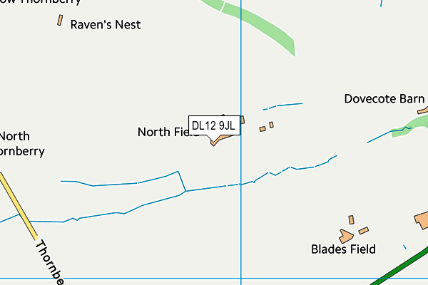 DL12 9JL map - OS VectorMap District (Ordnance Survey)
