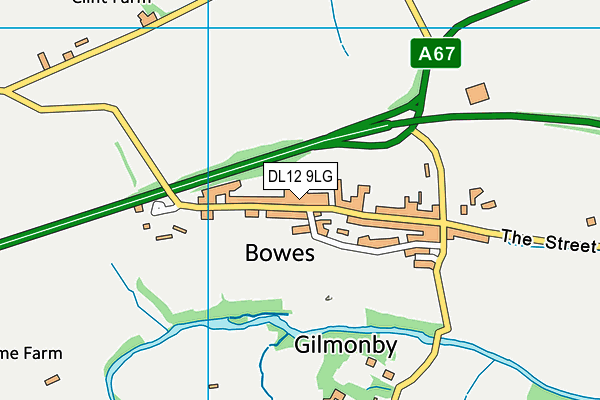 Bowes Hutchinsons C.e. (Aided) Primary School map (DL12 9LG) - OS VectorMap District (Ordnance Survey)
