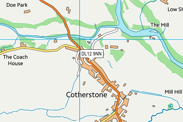 DL12 9NN map - OS VectorMap District (Ordnance Survey)