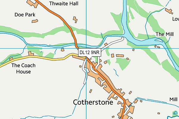 DL12 9NR map - OS VectorMap District (Ordnance Survey)