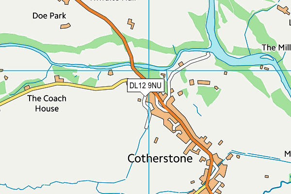 DL12 9NU map - OS VectorMap District (Ordnance Survey)