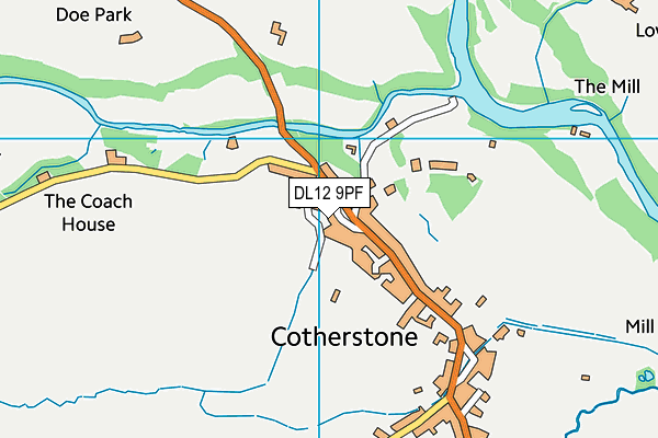 DL12 9PF map - OS VectorMap District (Ordnance Survey)