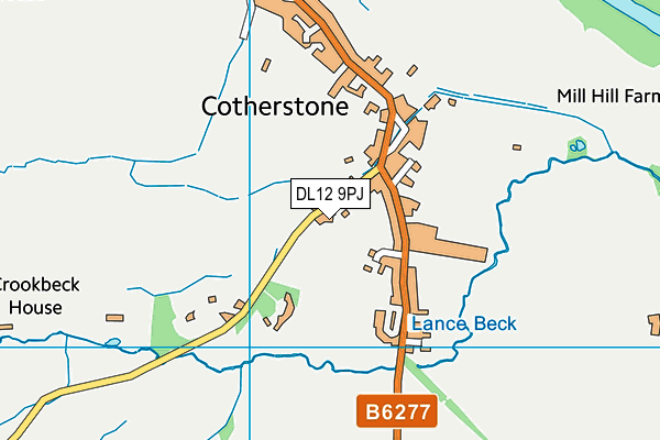 DL12 9PJ map - OS VectorMap District (Ordnance Survey)