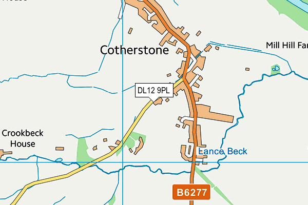 DL12 9PL map - OS VectorMap District (Ordnance Survey)