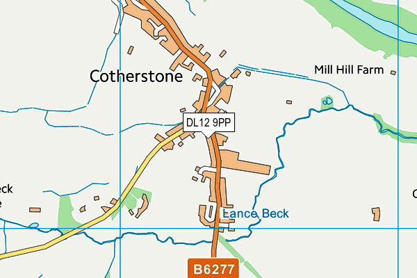 DL12 9PP map - OS VectorMap District (Ordnance Survey)