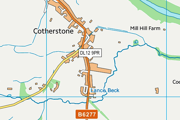 DL12 9PR map - OS VectorMap District (Ordnance Survey)