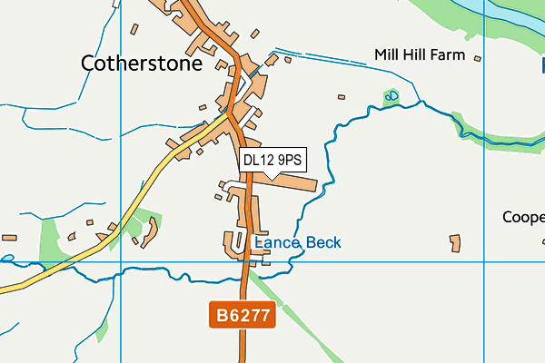 DL12 9PS map - OS VectorMap District (Ordnance Survey)