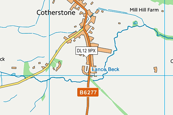 DL12 9PX map - OS VectorMap District (Ordnance Survey)