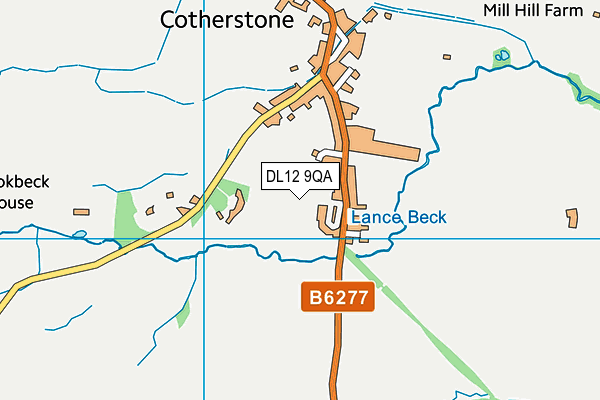 DL12 9QA map - OS VectorMap District (Ordnance Survey)