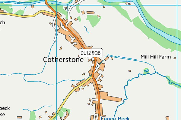Cotherstone Primary School map (DL12 9QB) - OS VectorMap District (Ordnance Survey)
