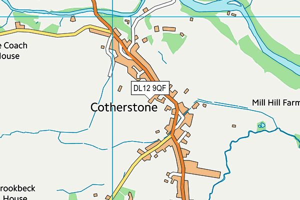 DL12 9QF map - OS VectorMap District (Ordnance Survey)