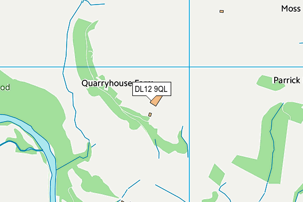 DL12 9QL map - OS VectorMap District (Ordnance Survey)