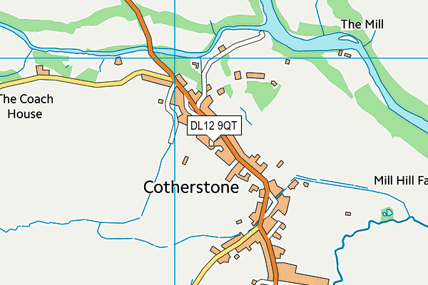 DL12 9QT map - OS VectorMap District (Ordnance Survey)