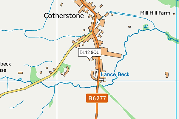 DL12 9QU map - OS VectorMap District (Ordnance Survey)