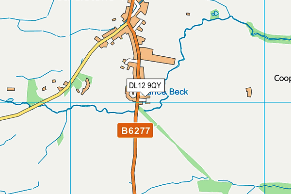 DL12 9QY map - OS VectorMap District (Ordnance Survey)