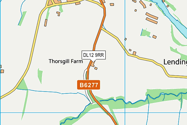 DL12 9RR map - OS VectorMap District (Ordnance Survey)