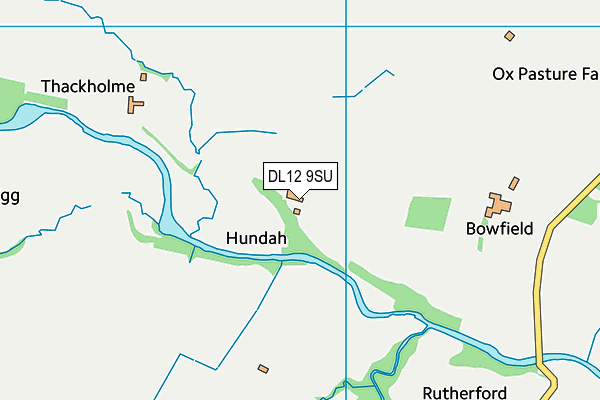 DL12 9SU map - OS VectorMap District (Ordnance Survey)