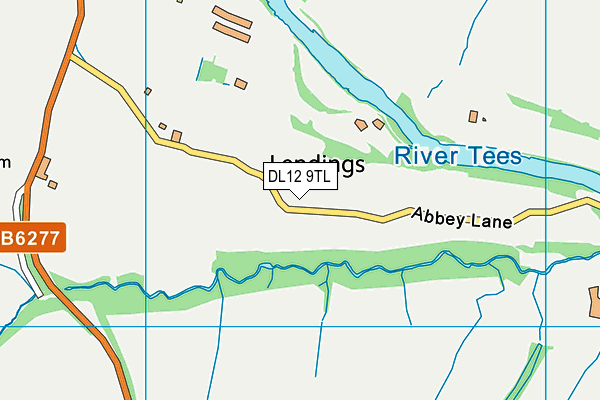 DL12 9TL map - OS VectorMap District (Ordnance Survey)