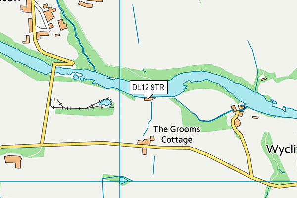 DL12 9TR map - OS VectorMap District (Ordnance Survey)
