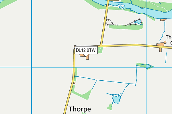 DL12 9TW map - OS VectorMap District (Ordnance Survey)