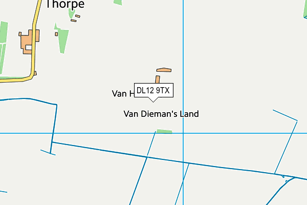 DL12 9TX map - OS VectorMap District (Ordnance Survey)