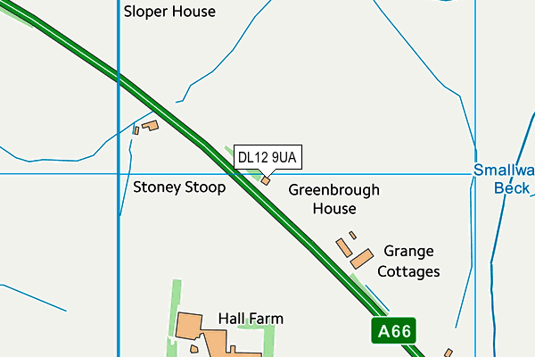 DL12 9UA map - OS VectorMap District (Ordnance Survey)