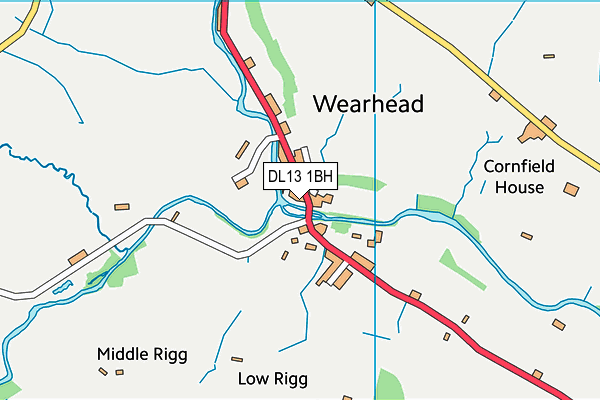 DL13 1BH map - OS VectorMap District (Ordnance Survey)